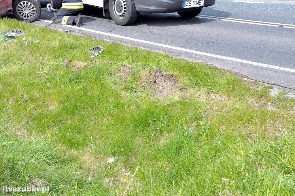 Kolizja dwóch osobówek w Szubinie Wsi (DW246)