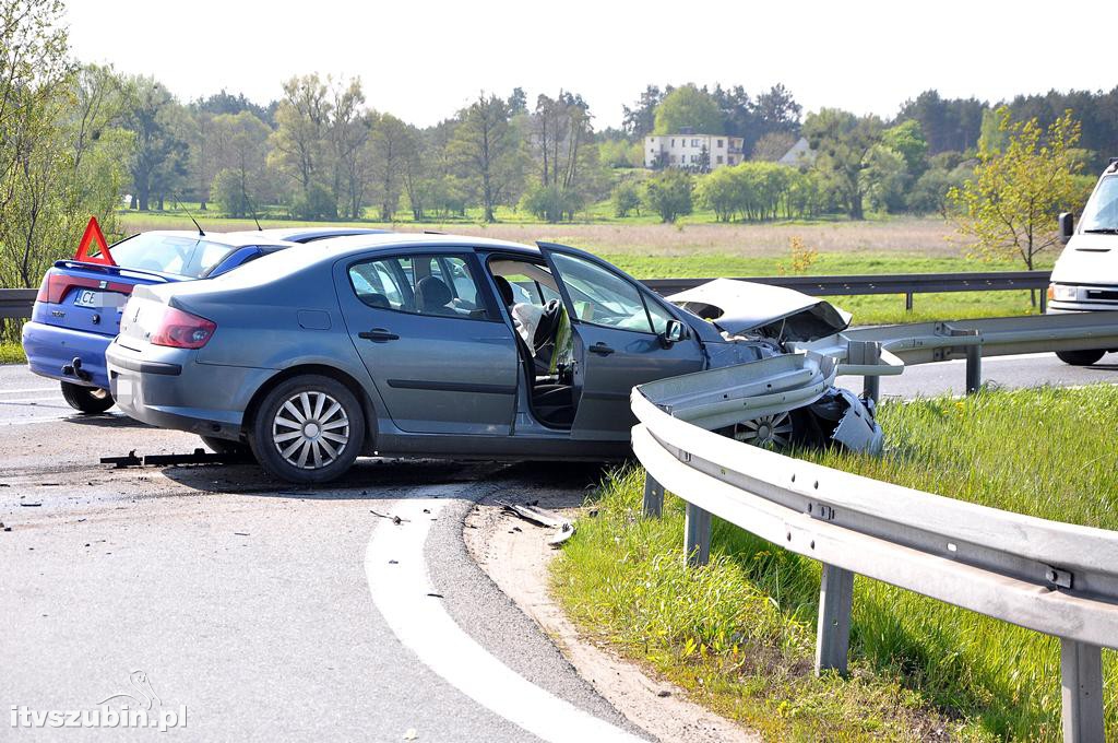Wypadek dwóch samochodów osobowych na obwodnicy Szubina [DK5]