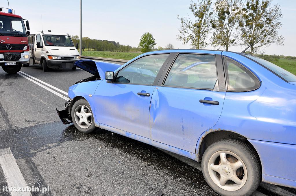 Wypadek dwóch samochodów osobowych na obwodnicy Szubina [DK5]