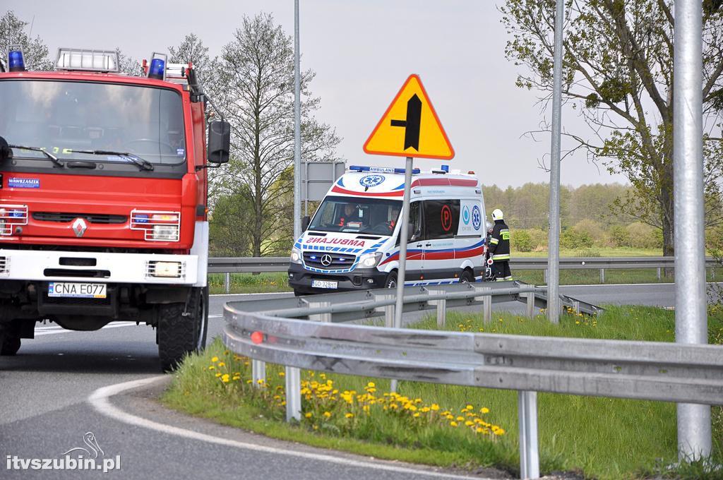 Wypadek dwóch samochodów osobowych na obwodnicy Szubina [DK5]