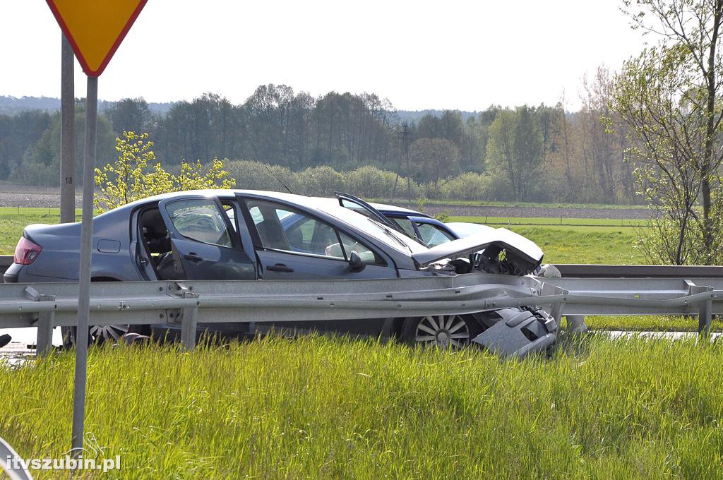 Wypadek dwóch samochodów osobowych na obwodnicy Szubina [DK5]