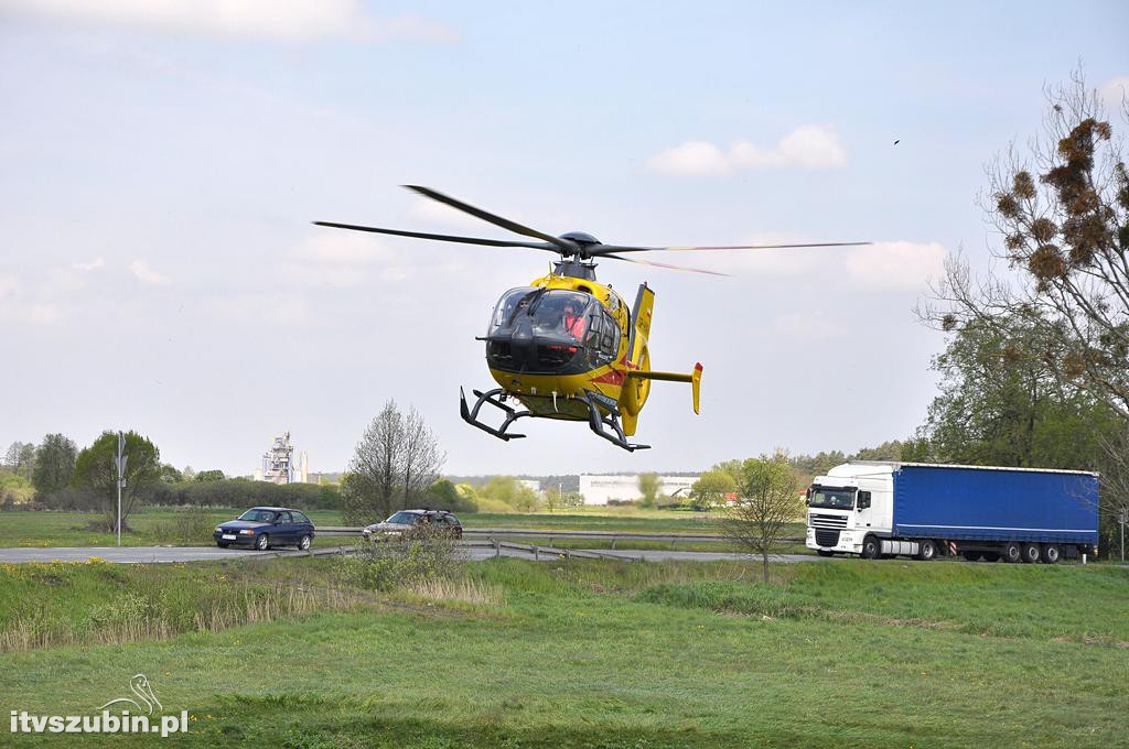 Wypadek dwóch samochodów osobowych na obwodnicy Szubina [DK5]