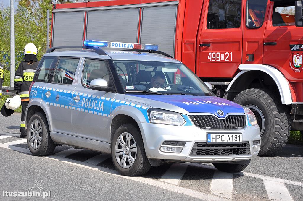 Wypadek dwóch samochodów osobowych na obwodnicy Szubina [DK5]