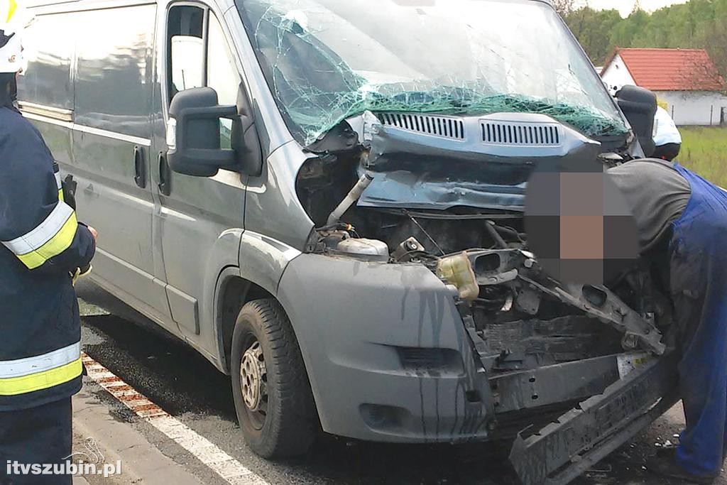 Kolizja dwóch dostawczaków w Zamościu