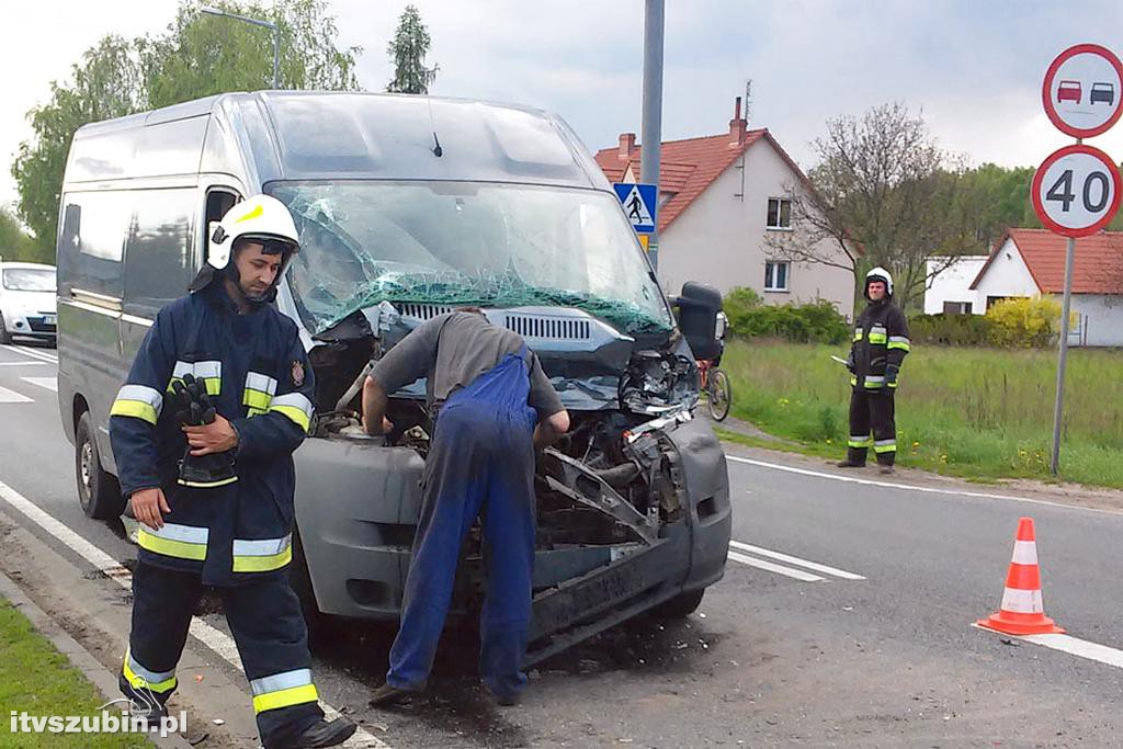 Kolizja dwóch dostawczaków w Zamościu