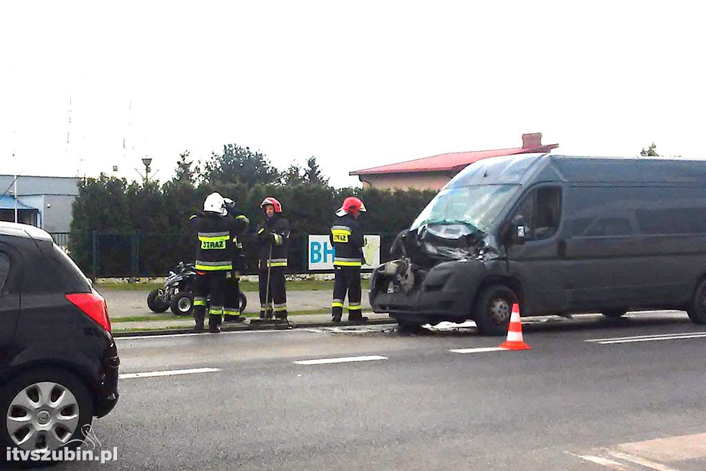 Kolizja dwóch dostawczaków w Zamościu