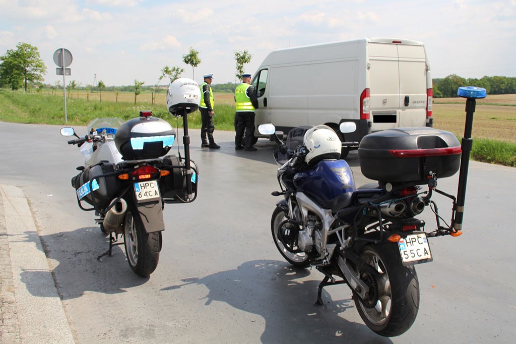 Motocyklowy patrol na drogach powiatu nakielskiego