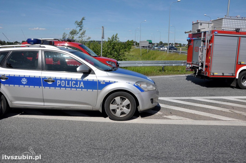 Dwa zdarzenia drogowe w Gminie Szubin na DK5