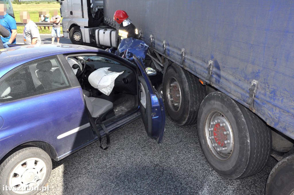 Dwa zdarzenia drogowe w Gminie Szubin na DK5