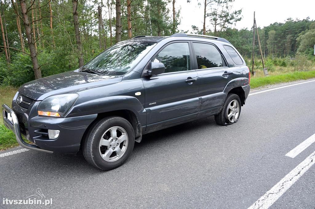 Kolizja suva z motocyklem, kierujący jednośladem w szpitalu