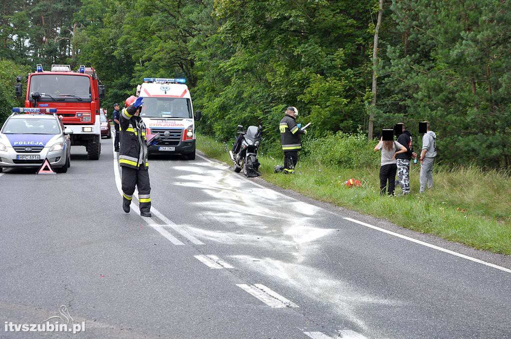 Kolizja suva z motocyklem, kierujący jednośladem w szpitalu