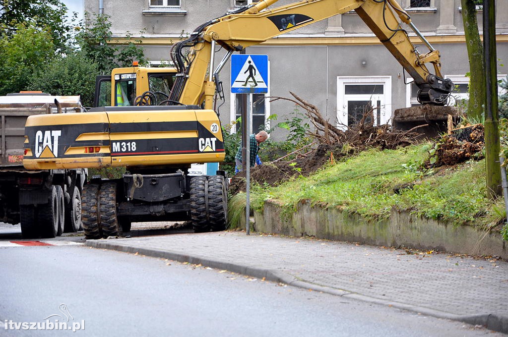 Podczas prac budowlanych przerwano rurociąg gazu ziemnego