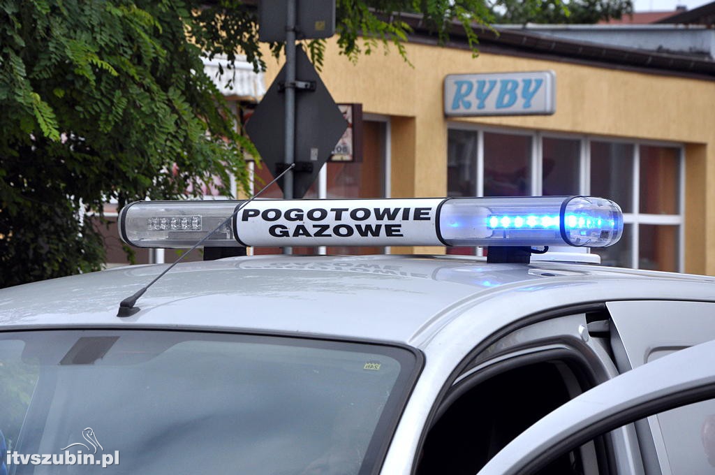 Podczas prac budowlanych przerwano rurociąg gazu ziemnego