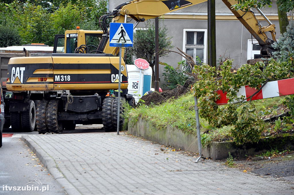 Podczas prac budowlanych przerwano rurociąg gazu ziemnego