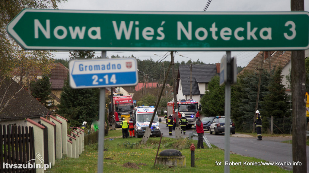 Zderzenie osobówek w Gromadnie