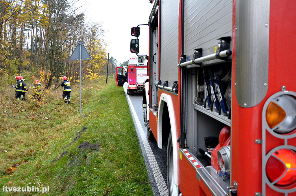 DW 246, osobowy volkswagen wjechał do rowu