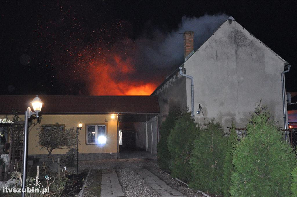 Pożar budynku gospodarczego w Szubinie