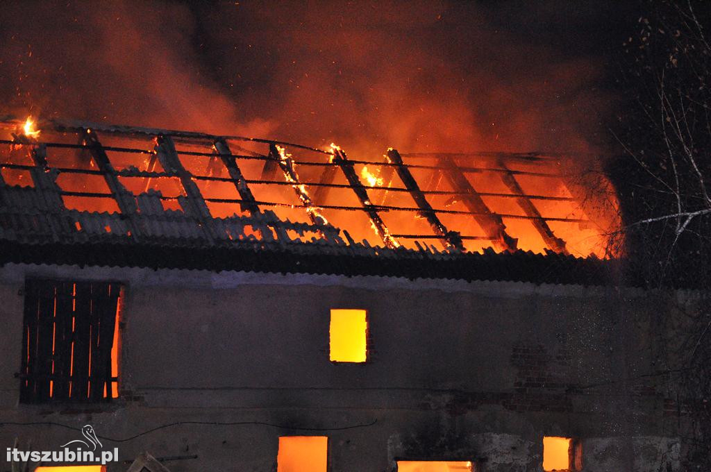 Pożar budynku gospodarczego w Szubinie