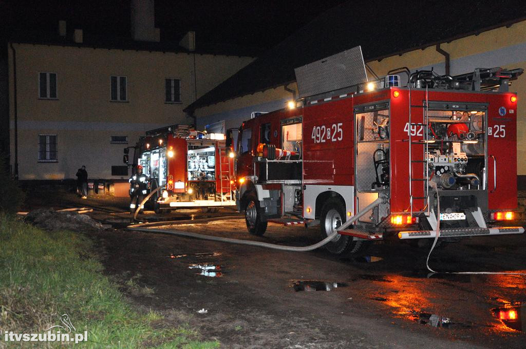 Pożar budynku gospodarczego w Szubinie