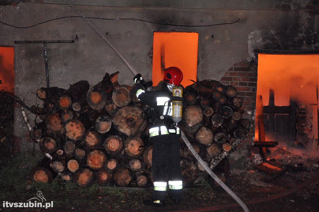 Pożar budynku gospodarczego w Szubinie