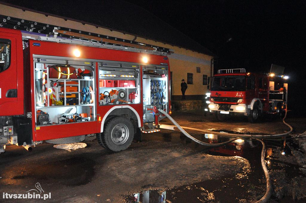 Pożar budynku gospodarczego w Szubinie