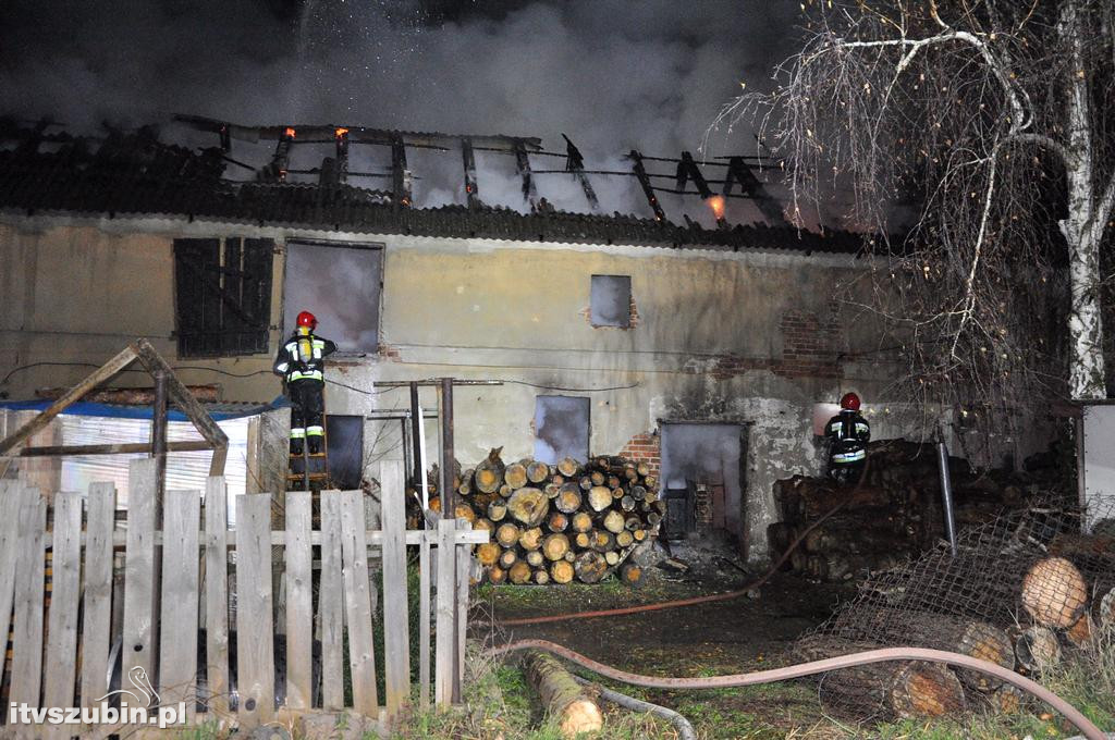 Pożar budynku gospodarczego w Szubinie
