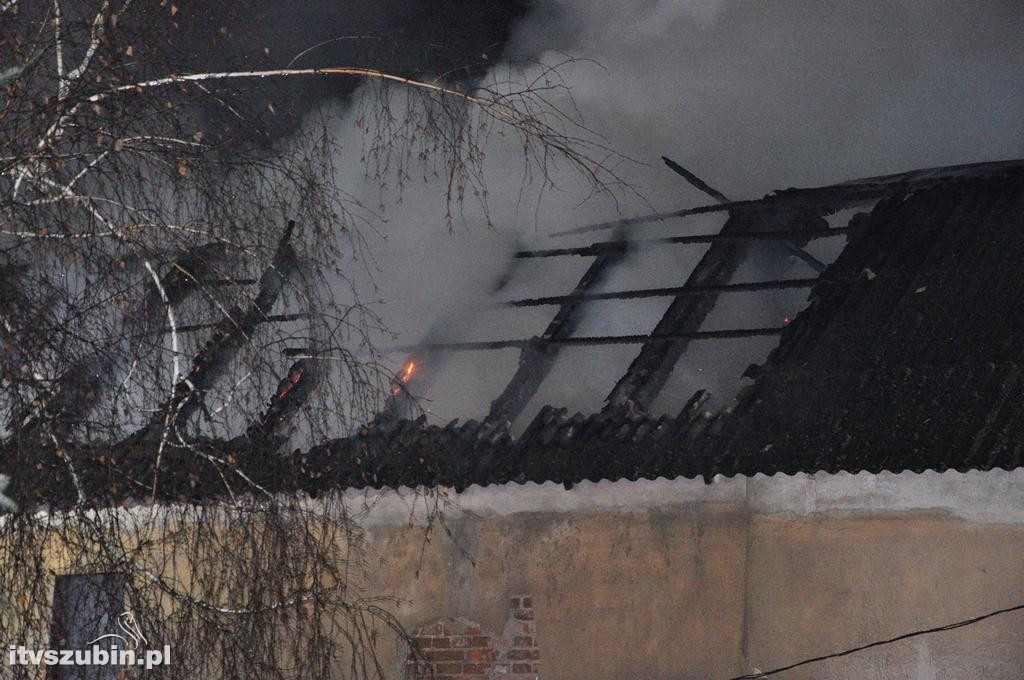 Pożar budynku gospodarczego w Szubinie