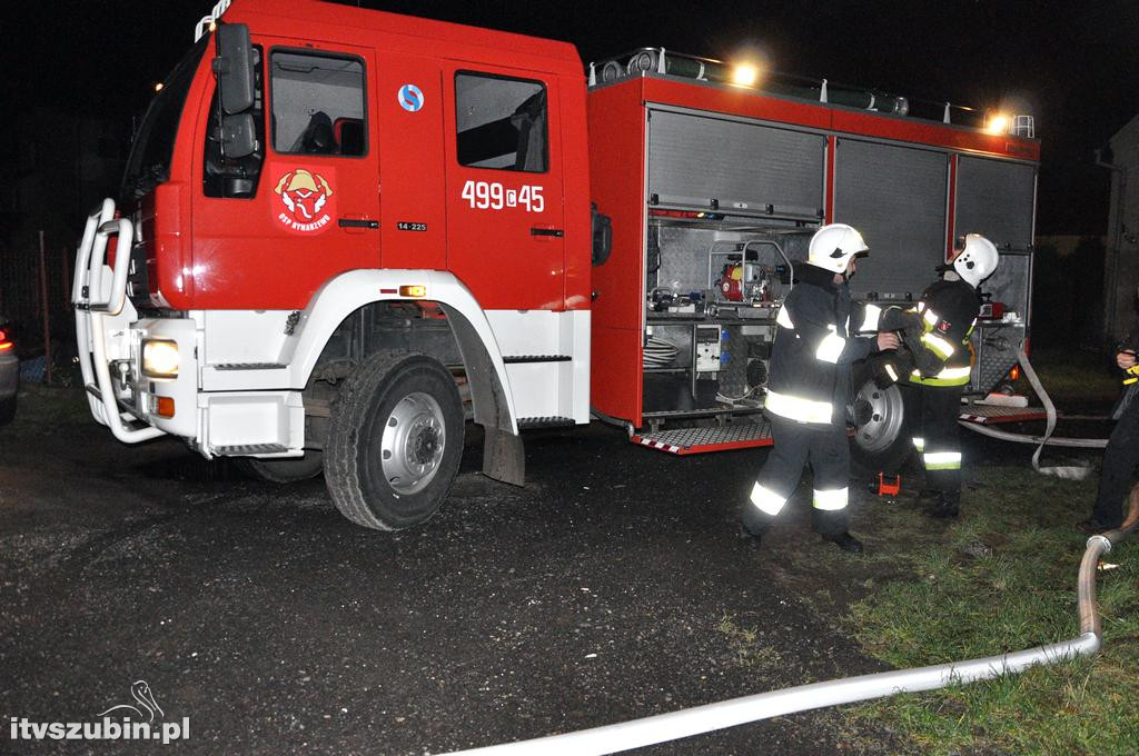 Pożar budynku gospodarczego w Szubinie