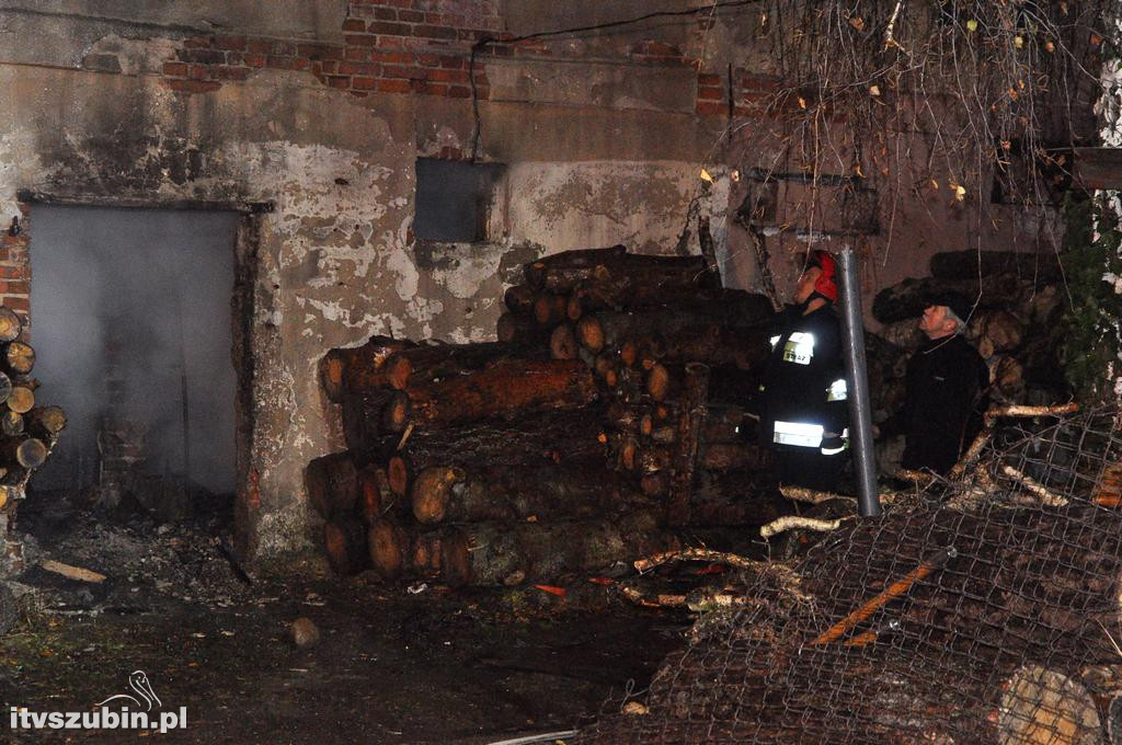 Pożar budynku gospodarczego w Szubinie