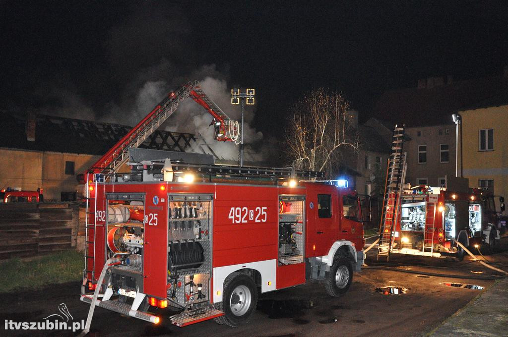 Pożar budynku gospodarczego w Szubinie