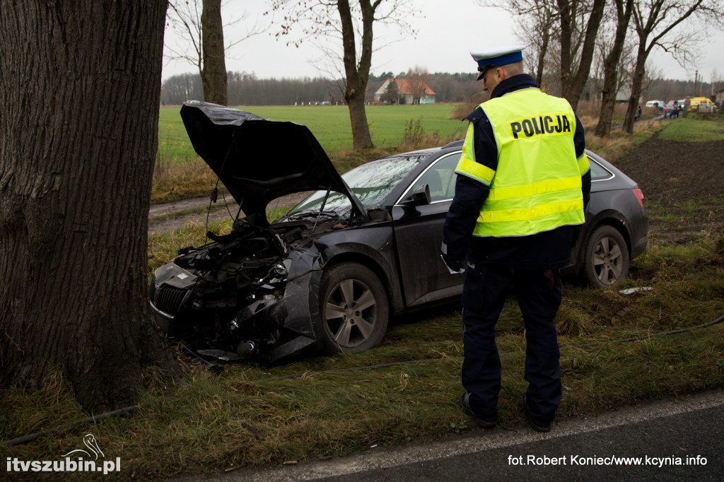 Zdarzenie drogowe w Głogowińcu, gmina Kcynia