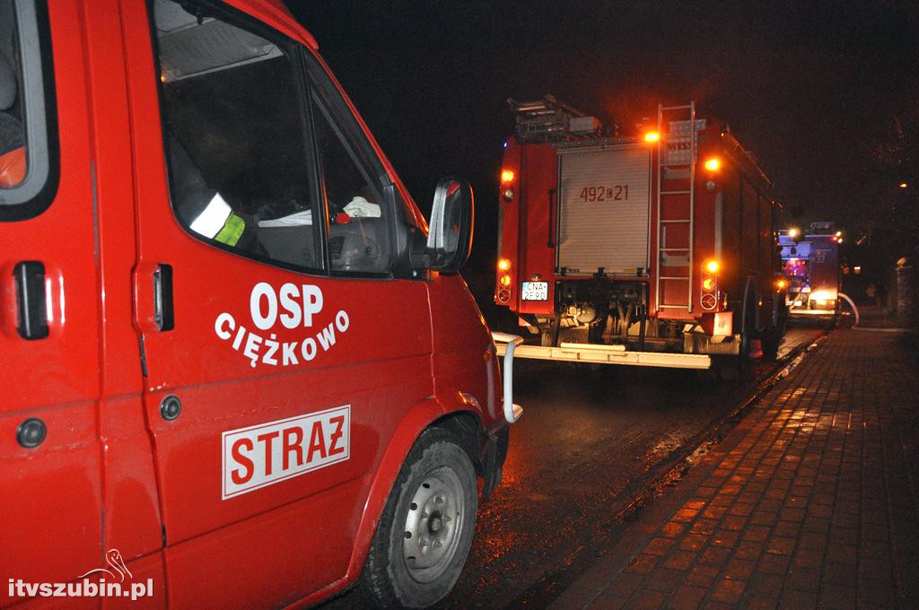 Pożar wiaty w Chraplewie