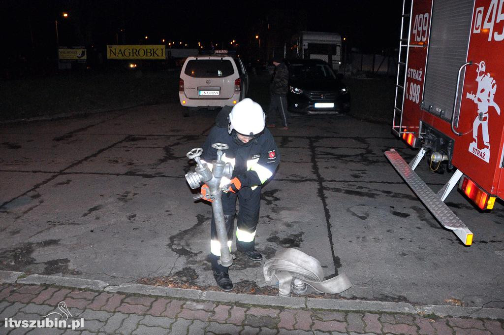 Pożar hałdy eko-groszku na terenie KPEC Szubin