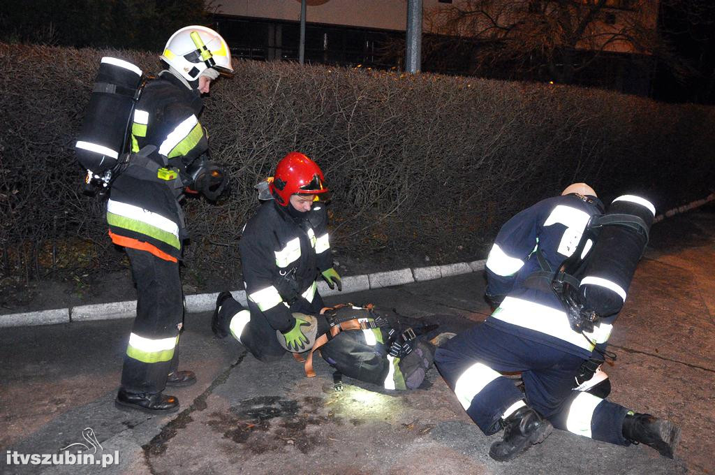 Pożar hałdy eko-groszku na terenie KPEC Szubin