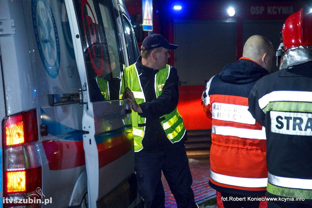 Pierwszy wypadek na rondzie w Kcyni.
