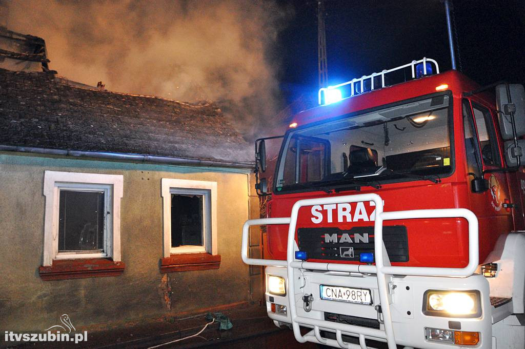 Pożar domu w Rynarzewie