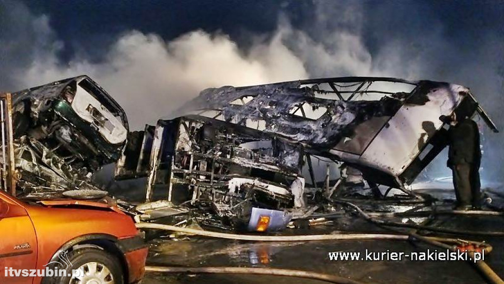 Pożar na terenie autozłomu