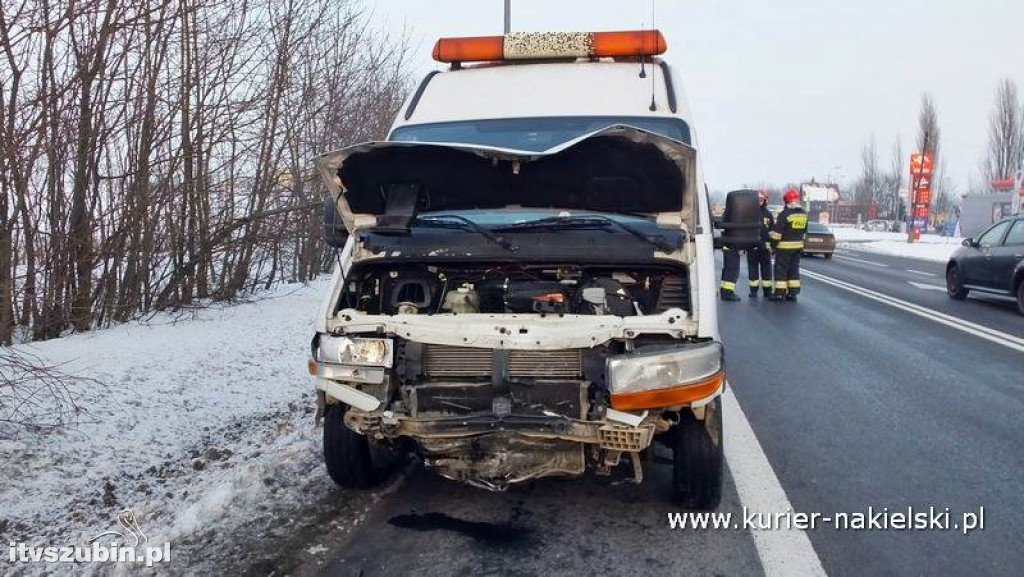 Kolizja na krajowej 10 pod Trzeciewnicą