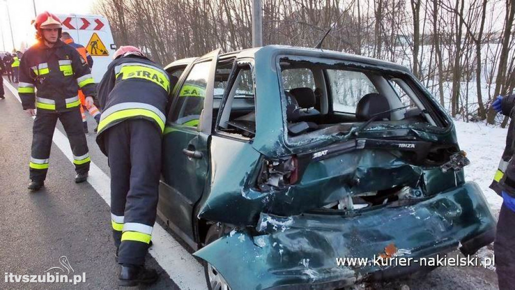 Kolizja na krajowej 10 pod Trzeciewnicą