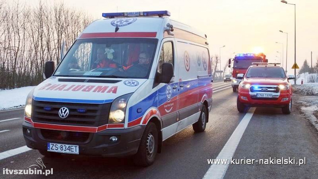 Kolizja na krajowej 10 pod Trzeciewnicą