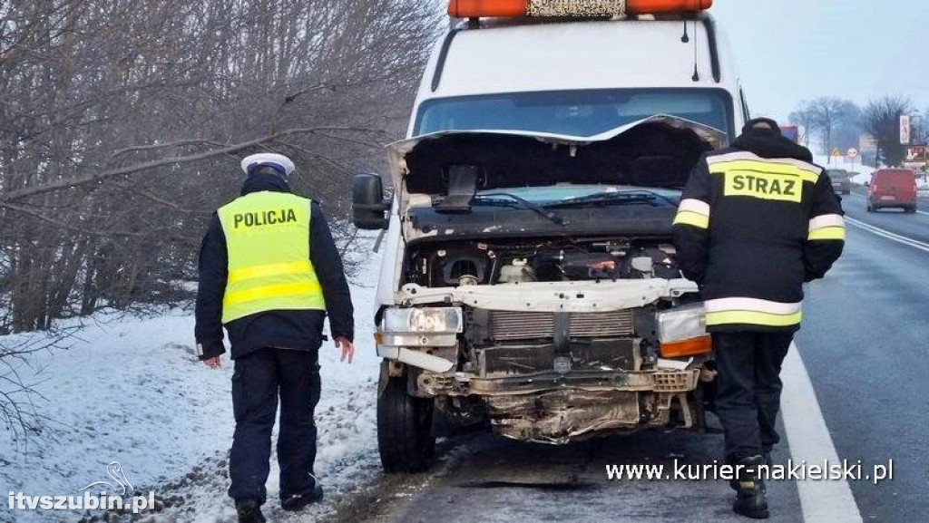 Kolizja na krajowej 10 pod Trzeciewnicą