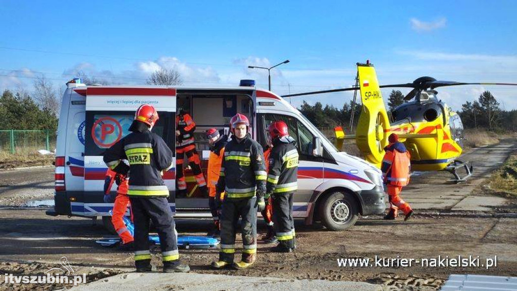 Poparzony mężczyzna trafił do szpitala