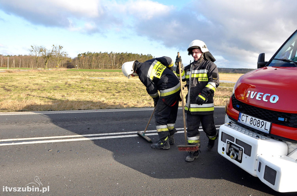 Kolizja dwóch osobówek w Pińsku, DW 247