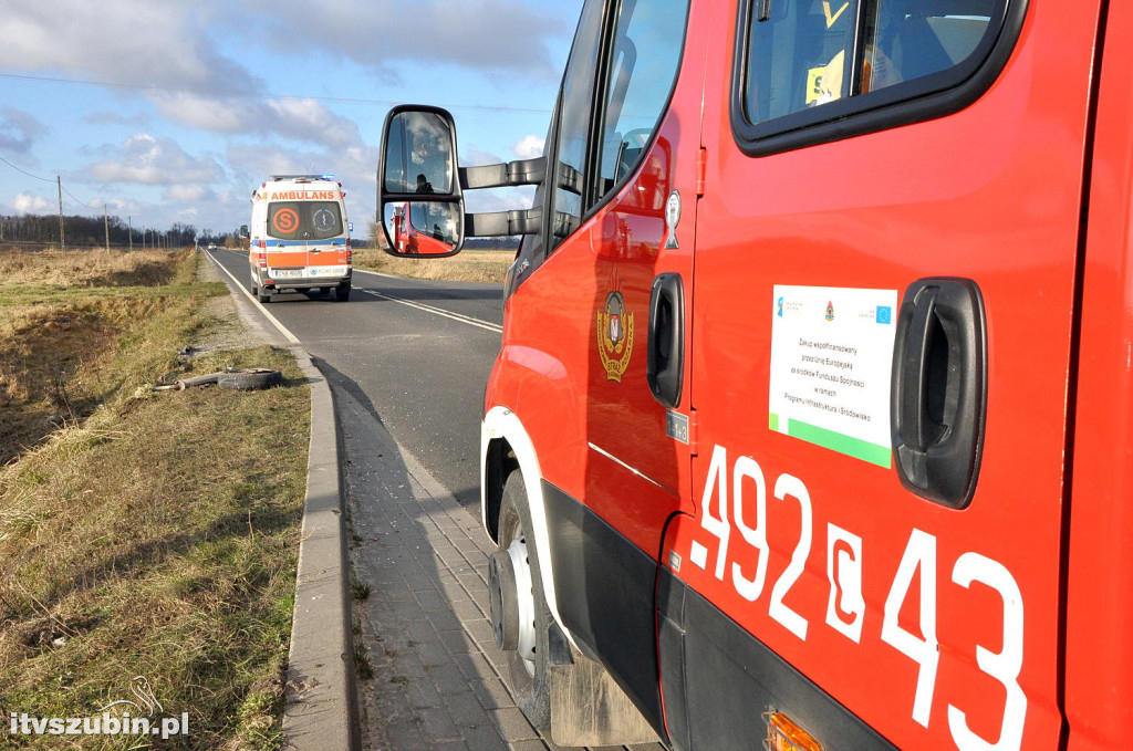 Kolizja dwóch osobówek w Pińsku, DW 247