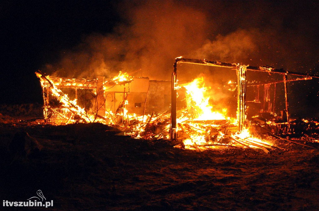 Nocny pożar w Wąsoszu