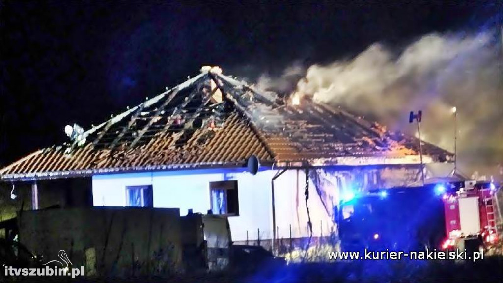 Pożar budynku jednorodzinnego w Potulicach