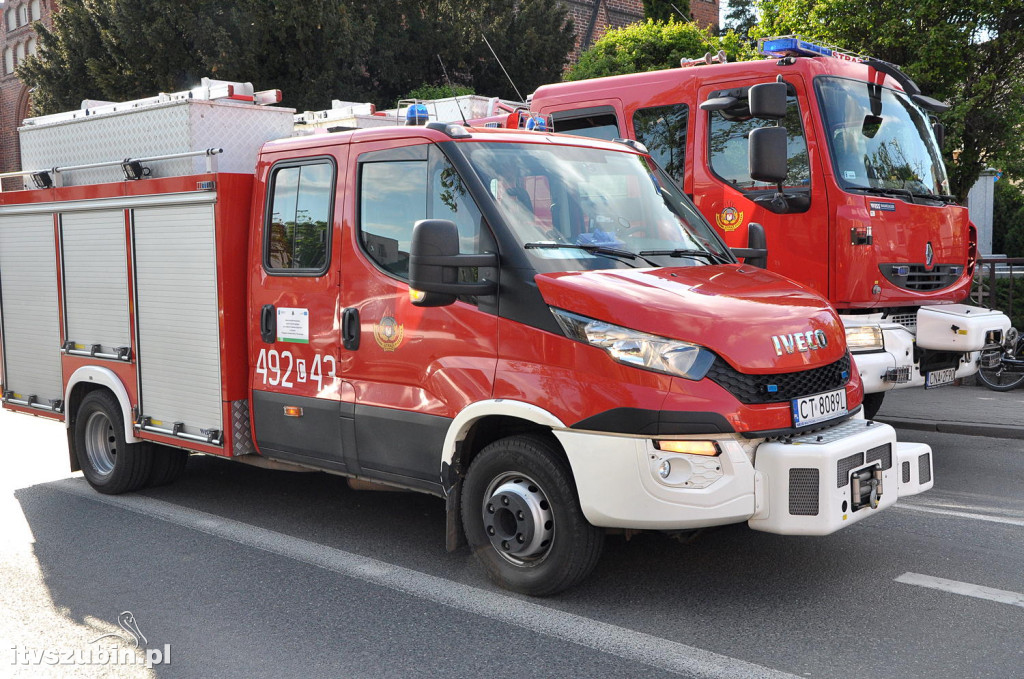 Wypadek motocyklisty w centrum Szubina