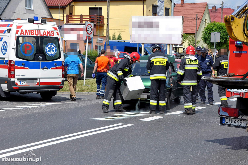 Kolizja dwóch osobówek w Szubinie