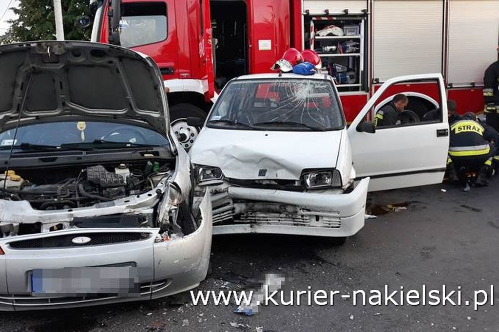 Wypadek na ul. Dworcowej w Nakle