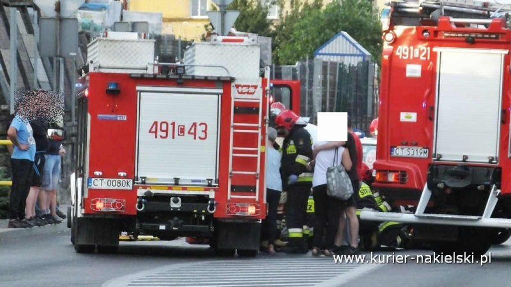 Wypadek na ul. Dworcowej w Nakle